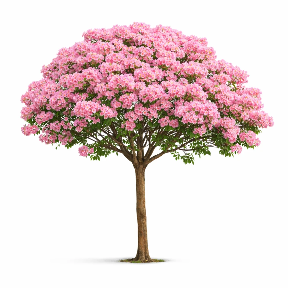 شجرة توبوبيا وردي 1 متر مزهرة للحدائق Tabebuia rosea